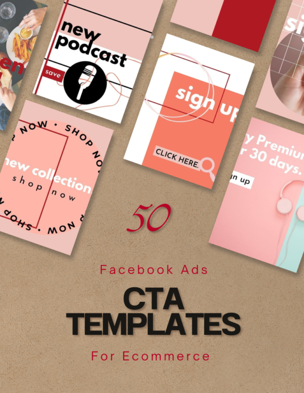 50 Ecom CTA Canva Templates for Facebook Ads